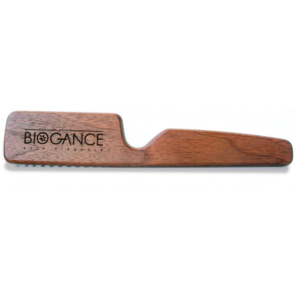BIOGANCE バイオガンス スリッカーブラシ 化粧箱入り 高級ナッツの木使用